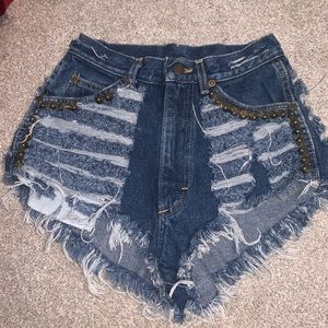 Levi’s Distressed High Waisted Shorts